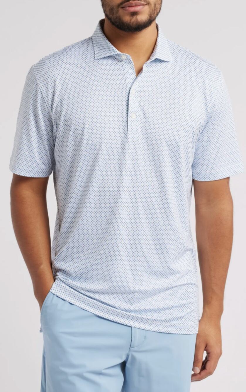 johnnie-O Triangle Dot Print PREP-FORMANCE Golf Polo XL